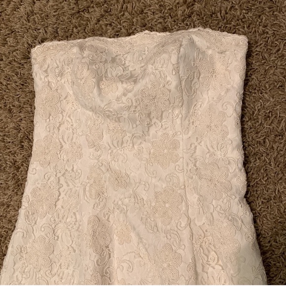 VINTAGE OFF WHITE LACE DRESS - Picture 7 of 11